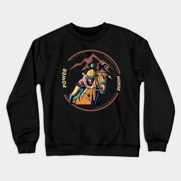 Horse Power Horseback Riding Gifts Crewneck Sweatshirt by Positive Designer